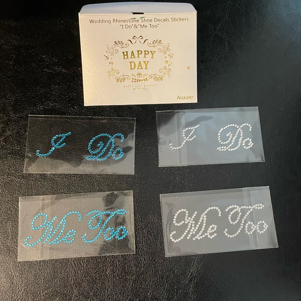 “I DO” stickers for bottom of your wedding shoes.